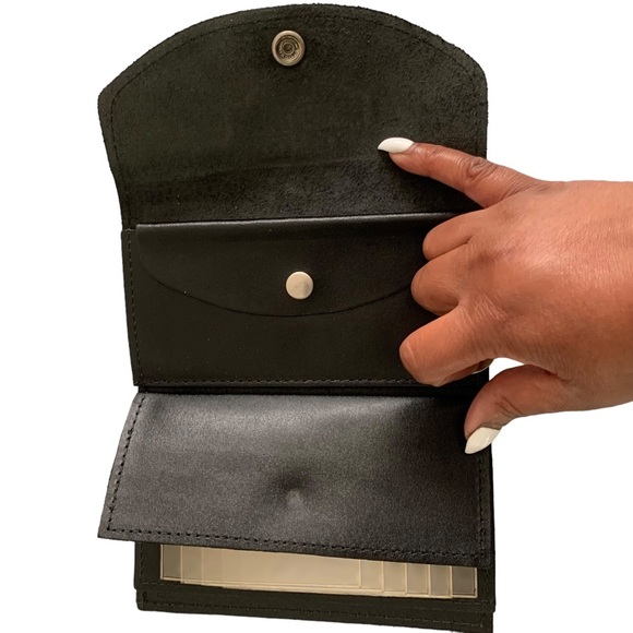 Vintage Harley Davidson Bar and Shield Black Genuine Leather Wallet Made in USA - Picture 8 of 13